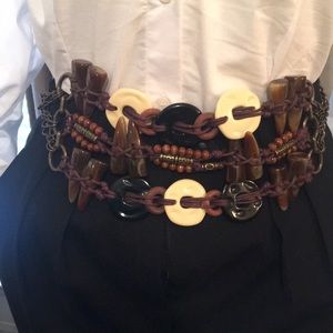 Chico's, Antique Gold Tone Tribal Belt